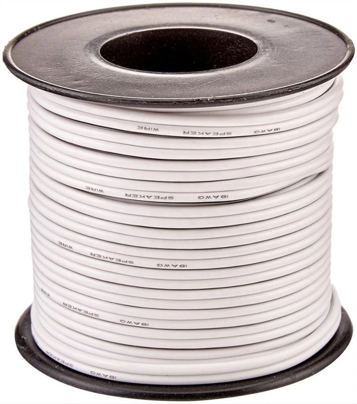 100m 2*2.5mm White Speaker Cable